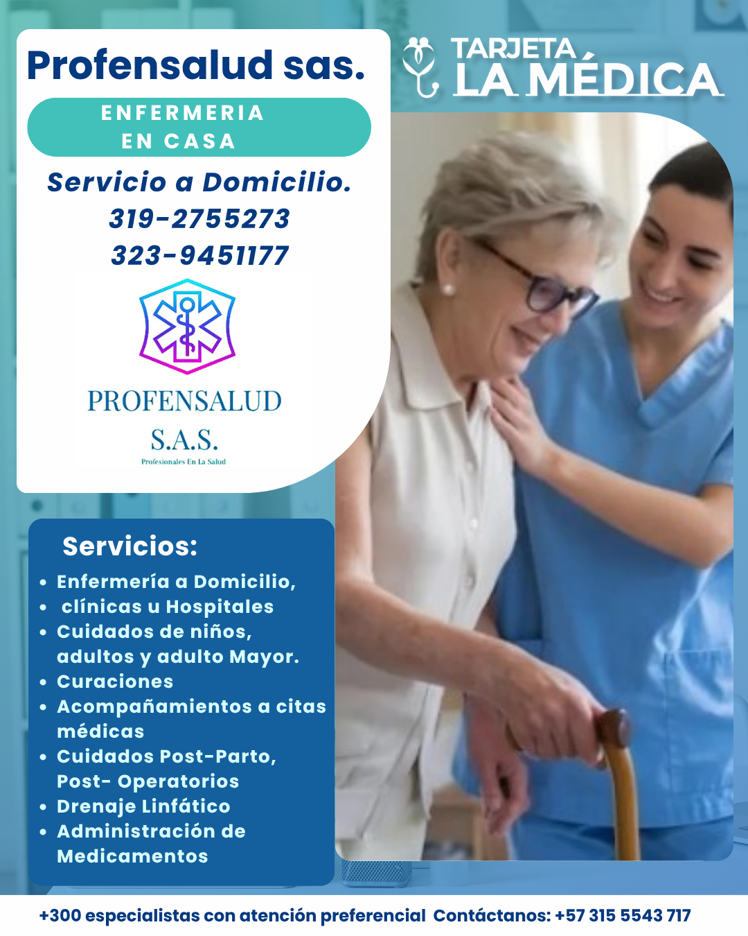 Tarjeta La Médica Medicina especializada a su servicio.